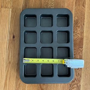 Brownie squares Teflon pan